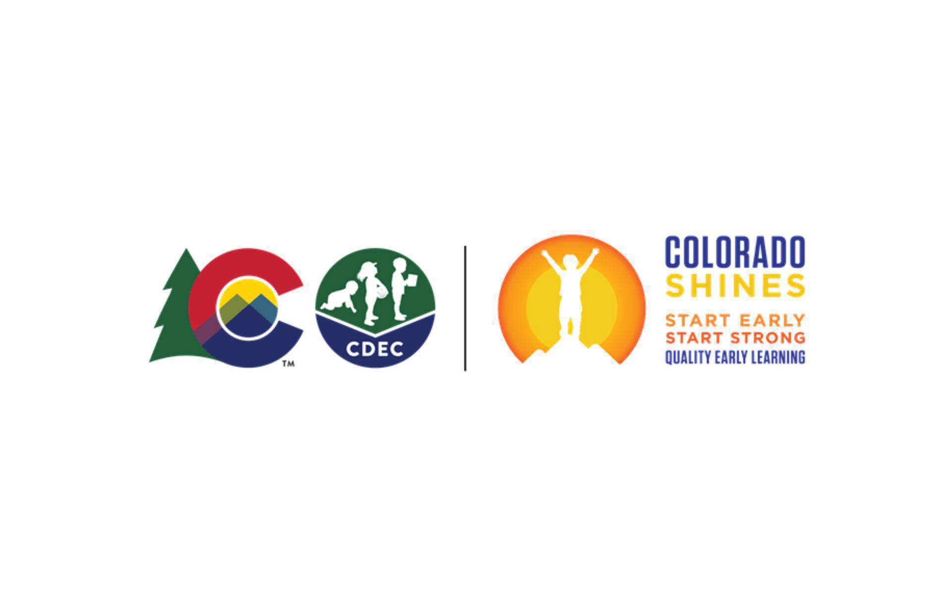 Colorado Shines and Colorado Department of Early Education logos
