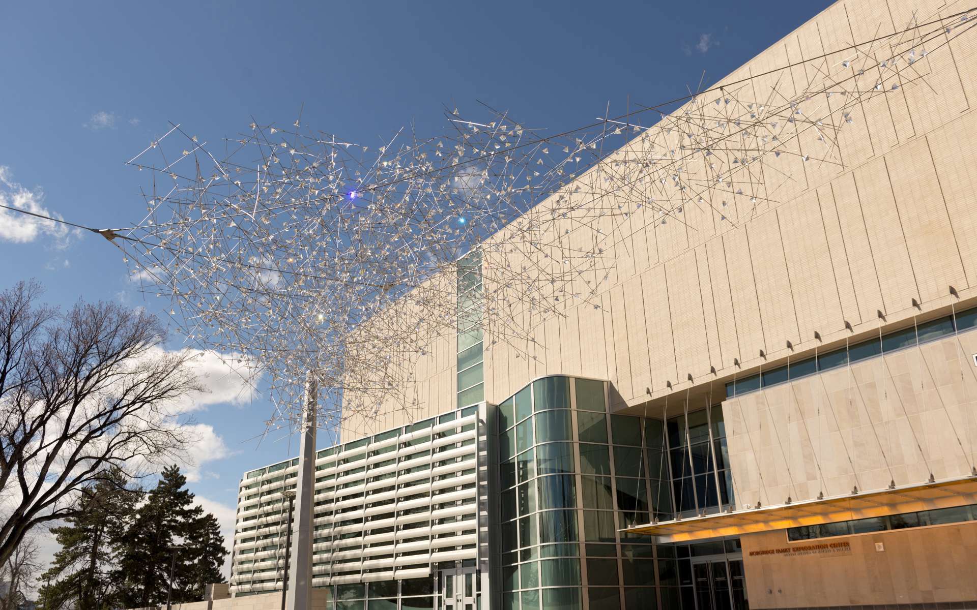 Cloud Sculpture On The South Side Of The Building