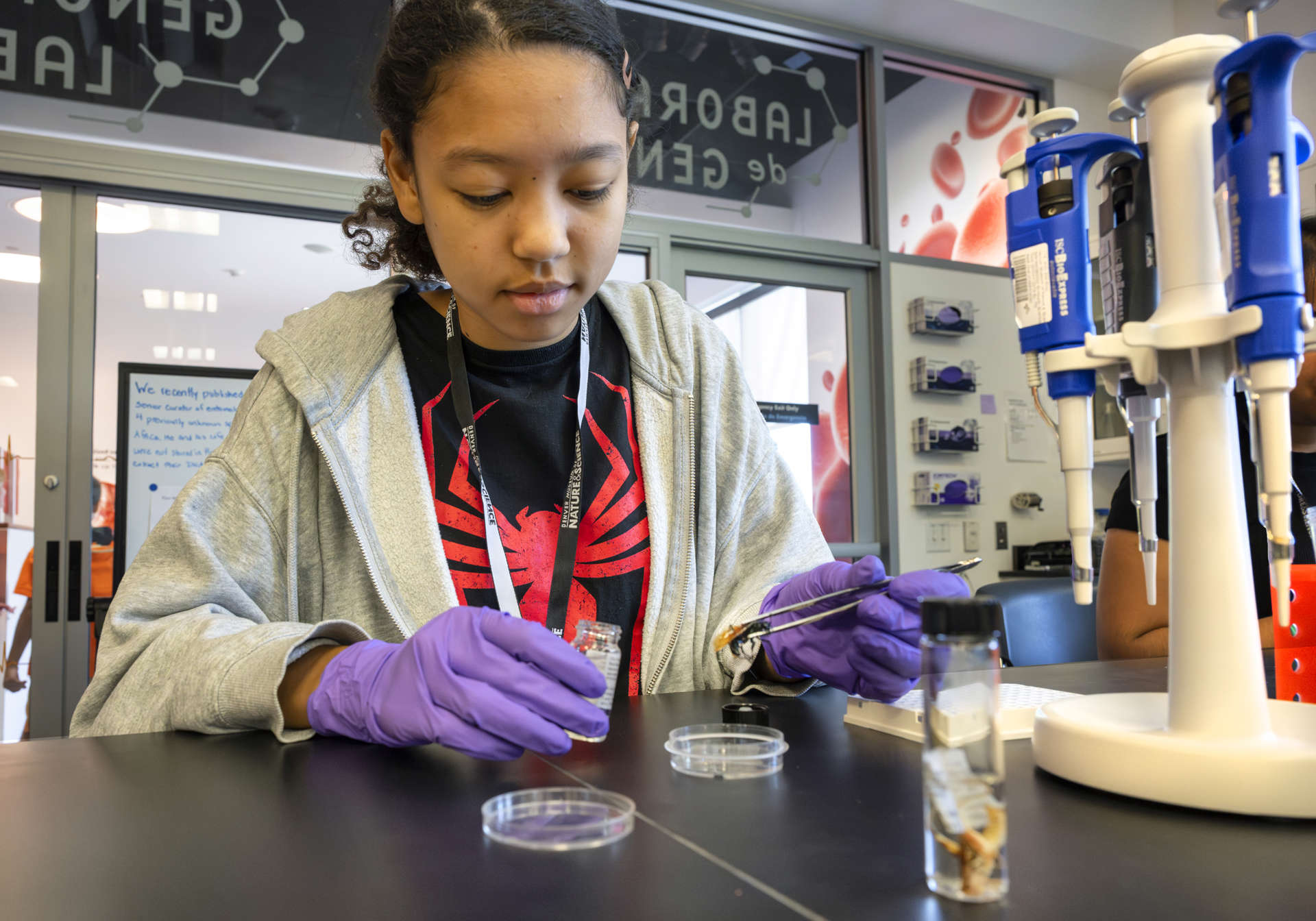Person working in a lab