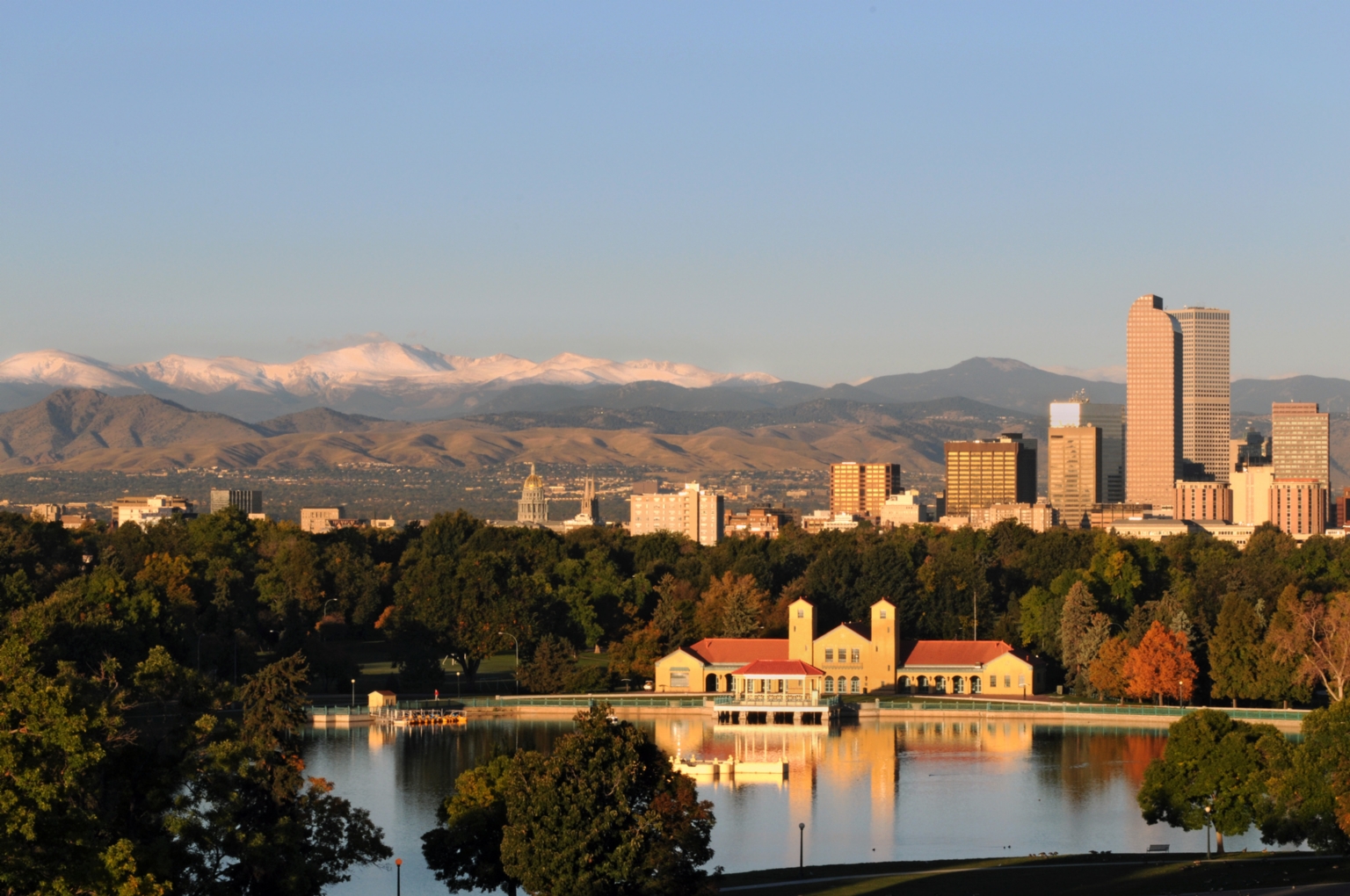 Denver Skyline in Fall