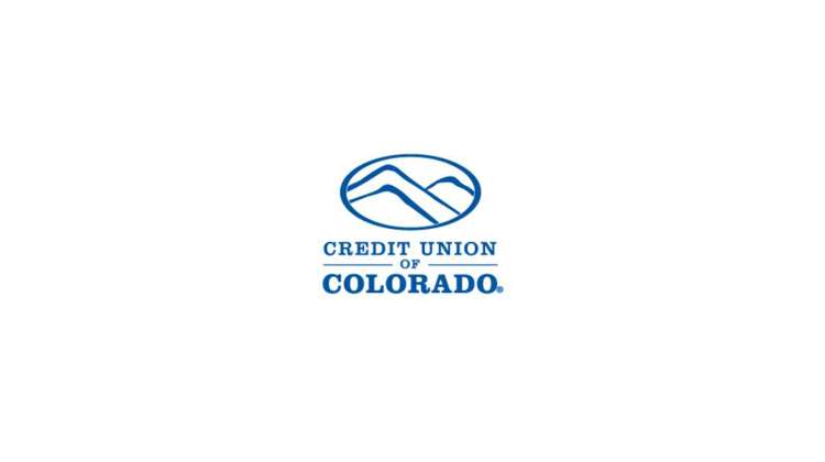 Blue mountain graphic over text reading Credit Union of Colorado