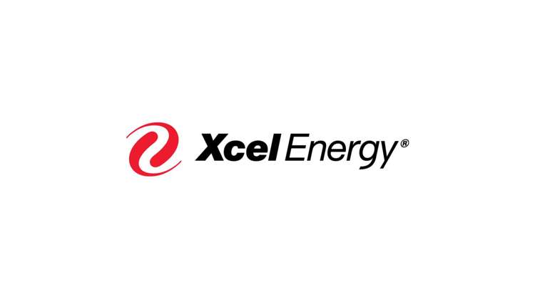 Red spirals next to text reading Xcel Energy