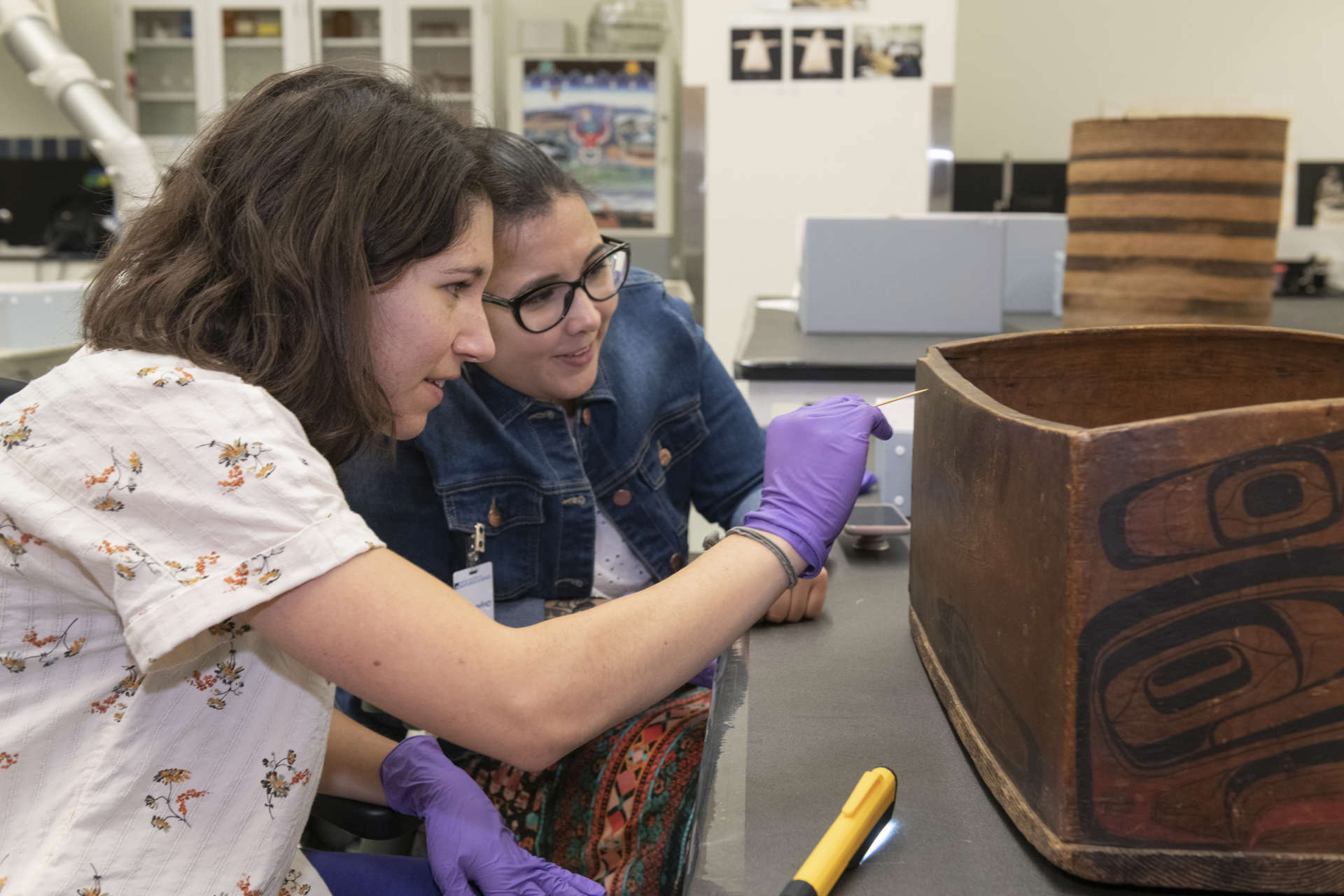 Picture of Staff Working on the Conservation Lab